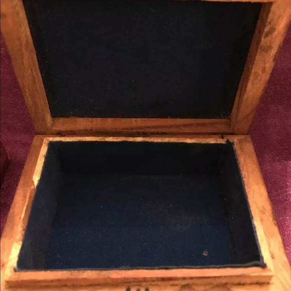 Set Of 2 Indian Hand Made Hand Crafted Brass wood - Picture 6 of 8